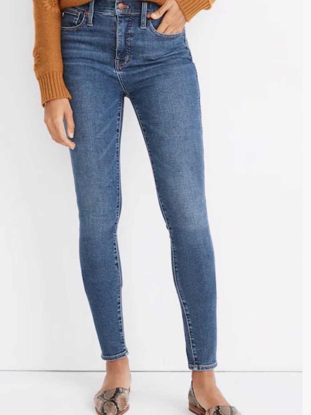 Madewell 10” High Rise Skinny Jeans in Wendover Wash TENCEL Edition - Picture 2 of 9